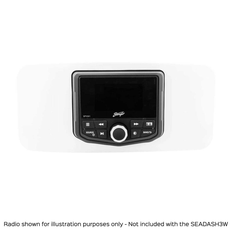 STINGER SEADASH3W Universal Marine 3" Radio Kit - White Finish Fits All 3" Gauge Radios - Image 4